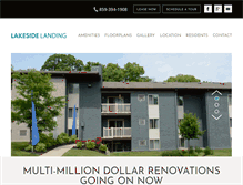 Tablet Screenshot of lakesidelandingapts.com